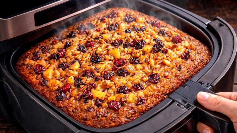 Dieser einfache Diätkuchen aus Haferflocken und Äpfeln zaubert sofort Freude auf den