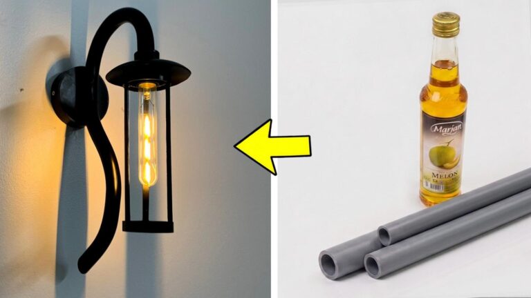 Diese geniale Idee verwandelt alte Glasflaschen in moderne Wandlampen … entdecke den Unterschied!