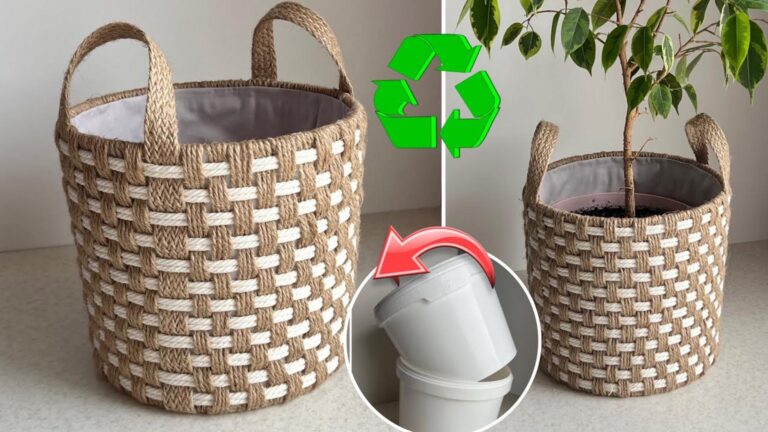 Diese einfache Idee verwandelt alte Plastikflaschen in stylische Körbe für dein Zuhause…