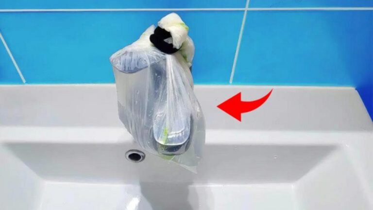 Dieser Bad-Hack mit einem Beutel am Wasserhahn: So clever!